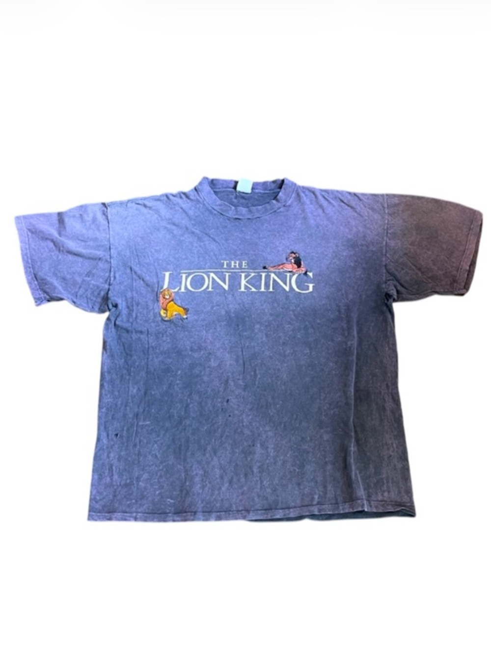 Rare Vtg  90s Disney The Lion King Movie Promo Embroidered Shirt Thrashed